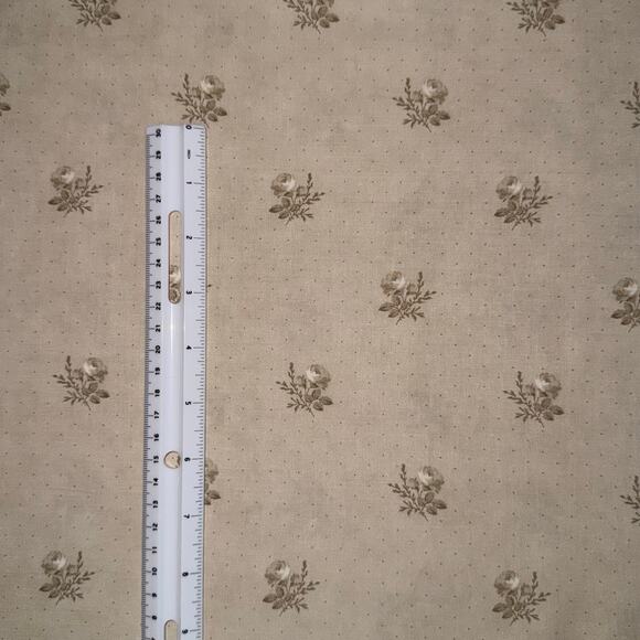 White Rose Taupe - Ridgewood by Minick & Simpson for Moda Fabrics - 1/2 Yard - Picture 4 of 7